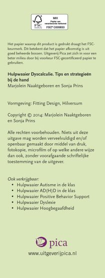 Hulpwaaier Dyscalculie achterkant
