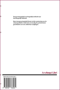 Transponeringstabel Burgerlijk wetboek naar Oud Burgerlijk wetboek achterzijde