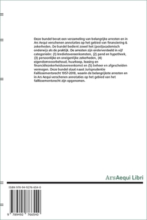 Jurisprudentie Financiering en zekerheden 1957-2018 achterzijde