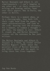 The Walter Benjamin and Albert S. Project achterzijde