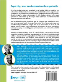 Experttips voor een betekenisvolle organisatie achterzijde