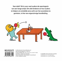 Handboekje voor het eten aan tafel achterzijde