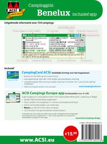 ACSI Campinggids Benelux + app 2022 achterzijde