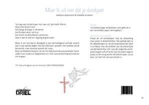 Maar ik wil niet dat je doodgaat kamishibai vertelplaten achterkant