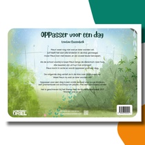 Oppasser voor een dag kamishibai vertelplaten achterkant