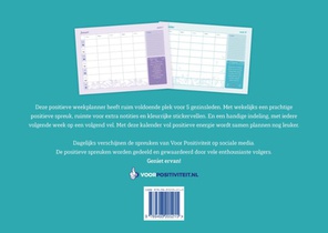 Familieplanner 2024 positieve spreuken achterkant