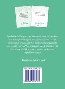 Zorgkalender positieve spreuken achterkant