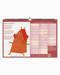 Juffen & Meesters Verjaardagskalender achterkant
