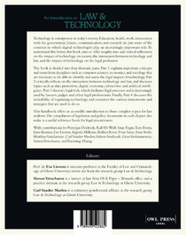 An introduction to Law & Technology achterzijde