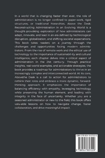 Above the Desk, Reconstructing Administration in an Evolving World achterzijde