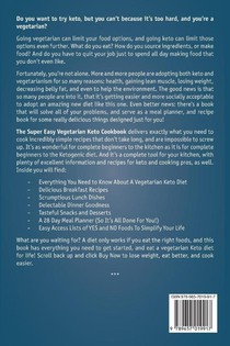 Super Easy Vegetarian Keto Cookbook achterzijde