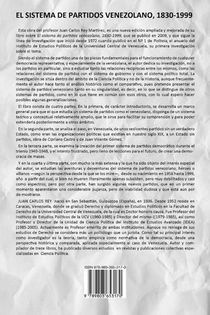 El Sistema de Partidos Politicos Venezolano 1830-1999 achterzijde