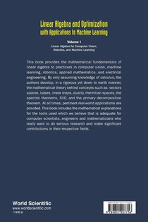 Linear Algebra And Optimization With Applications To Machine Learning - Volume I: Linear Algebra For Computer Vision, Robotics, And Machine Learning achterzijde