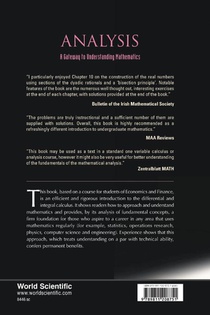 Analysis: A Gateway To Understanding Mathematics achterzijde