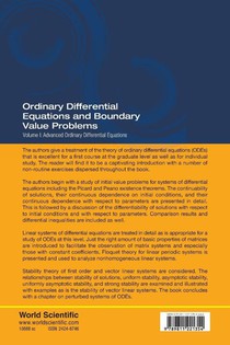 Ordinary Differential Equations And Boundary Value Problems - Volume I: Advanced Ordinary Differential Equations achterzijde