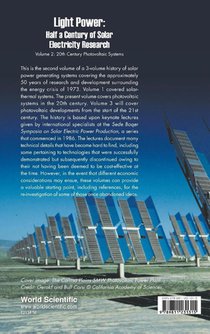 Light Power: Half A Century Of Solar Electricity Research - Volume 2: 20th Century Photovoltaic Systems achterzijde