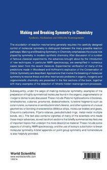 Making And Breaking Symmetry In Chemistry: Syntheses, Mechanisms And Molecular Rearrangements achterzijde