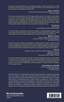 Advanced Statistics For Health Research achterzijde