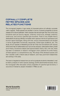 Cofinally Complete Metric Spaces And Related Functions achterzijde