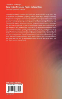 Social Justice Theory and Practice for Social Work achterzijde