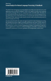 Formal Analysis for Natural Language Processing: A Handbook achterzijde