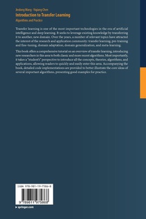 Introduction to Transfer Learning achterzijde