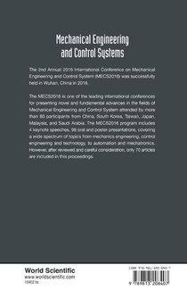 Mechanical Engineering And Control Systems - Proceedings Of The 2016 International Conference On Mechanical Engineering And Control System (Mecs2016) achterzijde