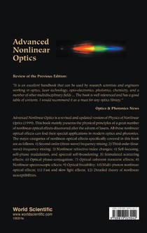 Advanced Nonlinear Optics achterzijde