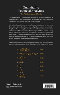Quantitative Financial Analytics: The Path To Investment Profits achterzijde