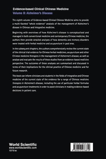 Evidence-based Clinical Chinese Medicine - Volume 8: Alzheimer's Disease achterzijde