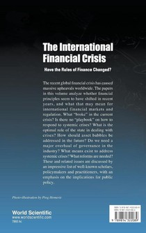 International Financial Crisis, The: Have The Rules Of Finance Changed? achterzijde