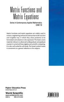 Matrix Functions And Matrix Equations achterzijde