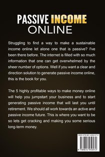 Passive Income Online - How to Earn Passive Income For Early Retirement achterzijde