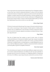 DERECHO CONSTITUCIONAL, Volumen II, 3a Edición achterzijde