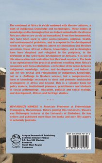 Culture, Indigenous Knowledge and Development in Africa. Reviving Interconnections for Sustainable Development achterzijde