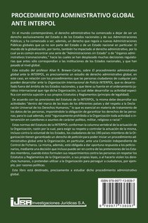 Procedimiento Administrativo Global Ante Interpol achterzijde
