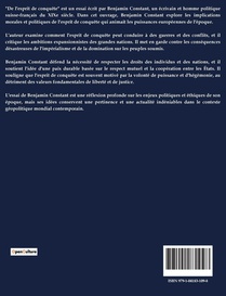 De L'esprit De Conquête. achterzijde