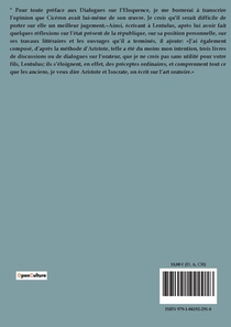 Dialogues sur l'éloquence: Deoratore, Brutus, Orator achterzijde