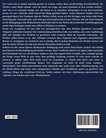 Der Dichter und das Phantasieren achterzijde