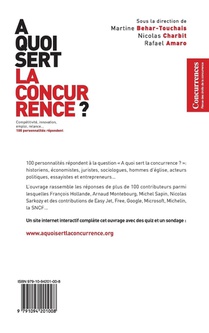A Quoi Sert La Concurrence ? achterzijde