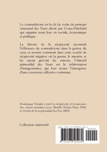 Le contradictoire, principe structural des Nuer achterzijde