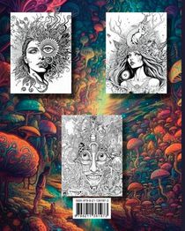 Psychedelic Adult Coloring Book achterzijde