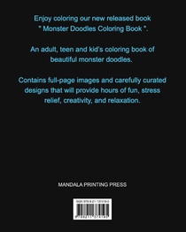 MONSTER DOODLES Coloring Book achterzijde