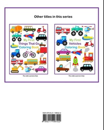 100 Things That Go Coloring Book achterzijde