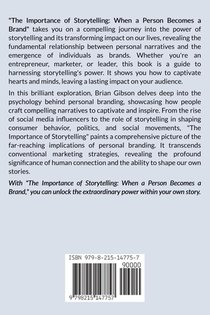 The Importance of Storytelling When a Person Becomes a Brand achterzijde