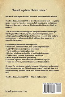 Hoodoo Almanac 2025 achterzijde