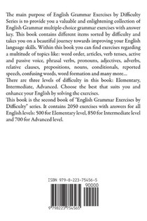 English Grammar Exercises by Difficulty achterzijde