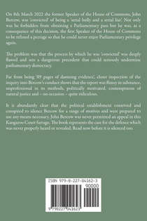 SILENCING THE SPEAKER The Defaming of John Bercow achterzijde