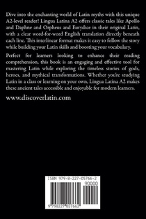 Lingua Latina A2 Latin - English Interlinear Short Myths achterzijde