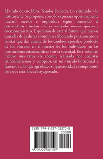 Sándor Ferenczi. Lo instituído y lo instituyente achterzijde